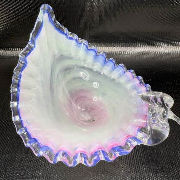 Venetian Art Glass Duck Bird Chicken Shaped Dish Bowl Candy Dish Container Italy - Picture 11 of 13